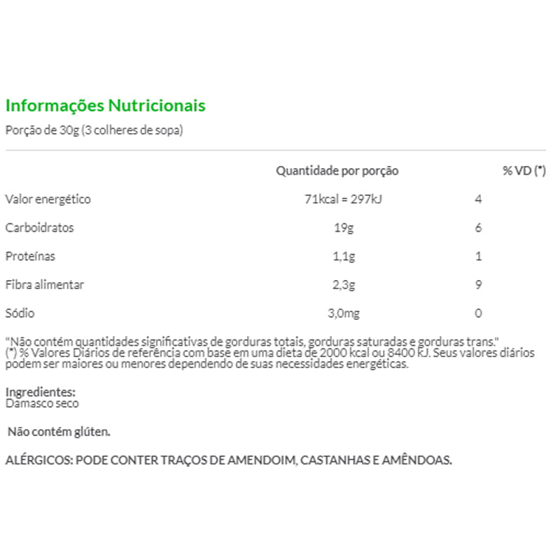 Informações nutricionais