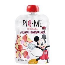 Purê de Frutas Disney Morango Framboesa e Maçã 90g - Pic-me