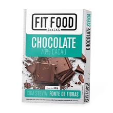 Chocolate 70% Stévia 40g - Fit Food