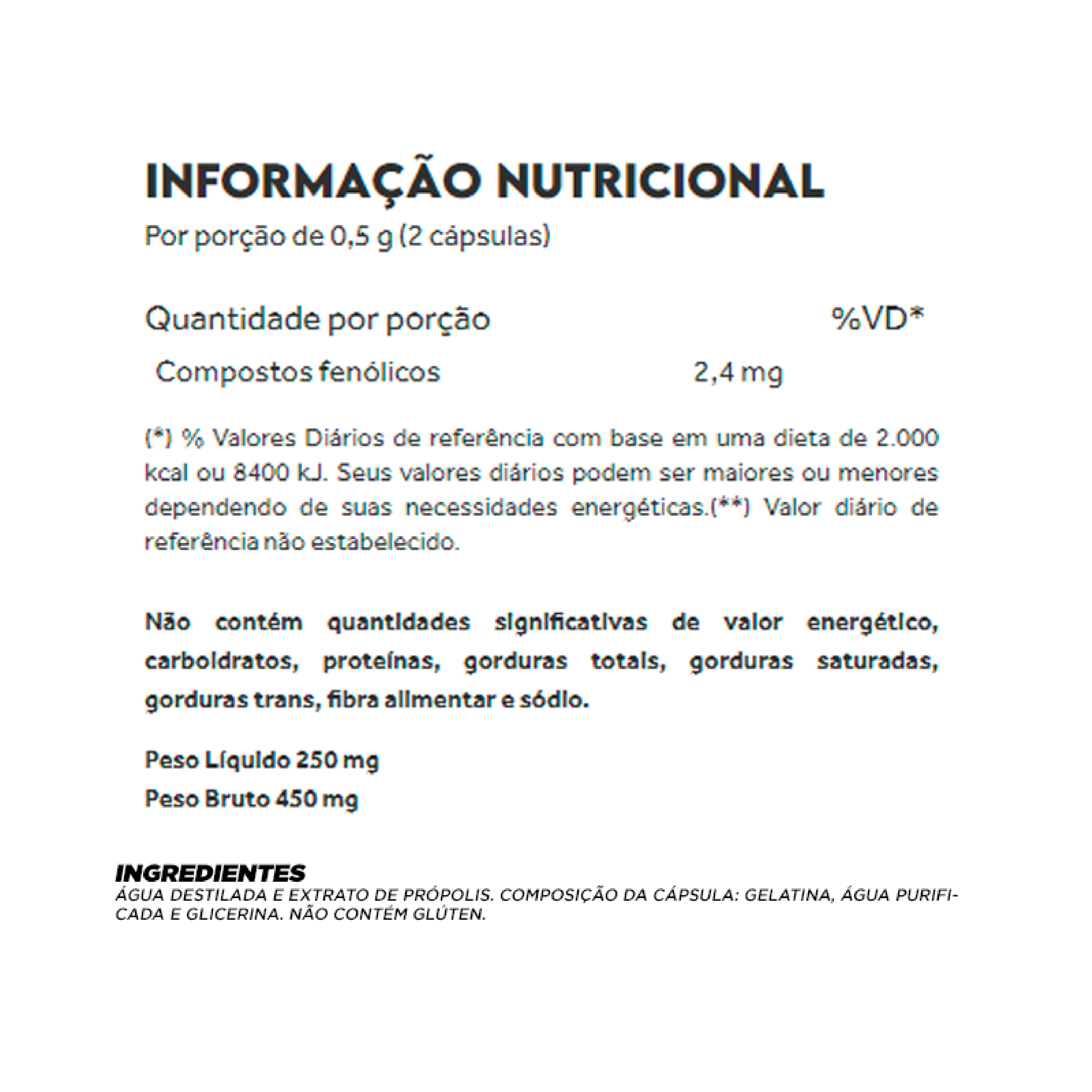 Informações nutricionais