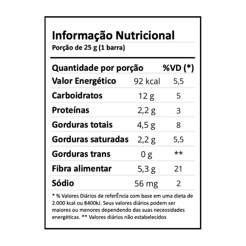 Informações nutricionais