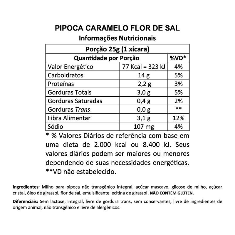 Informações nutricionais