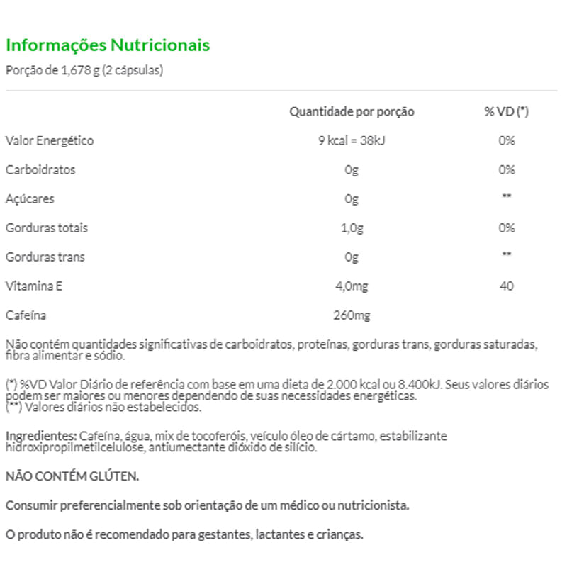 Informações nutricionais