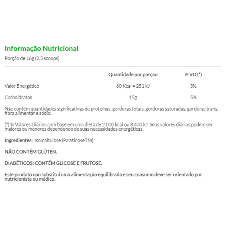 Informações nutricionais