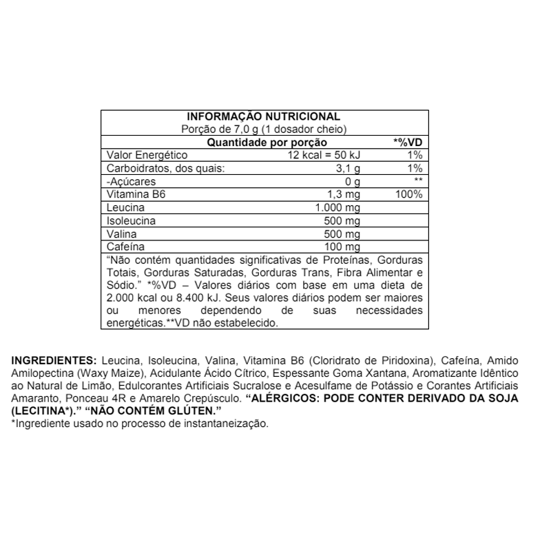 Informações nutricionais