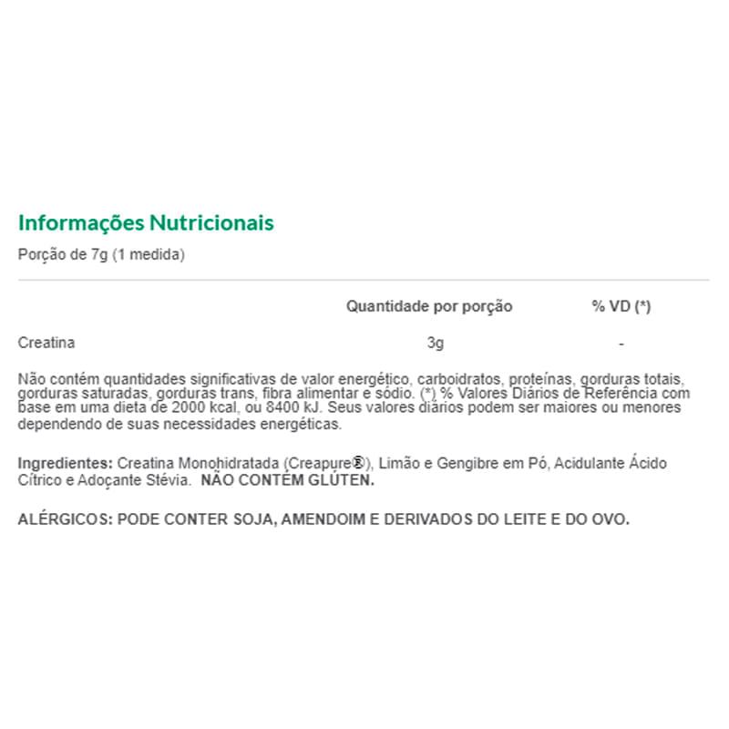 Informações nutricionais