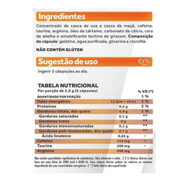 Informações nutricionais