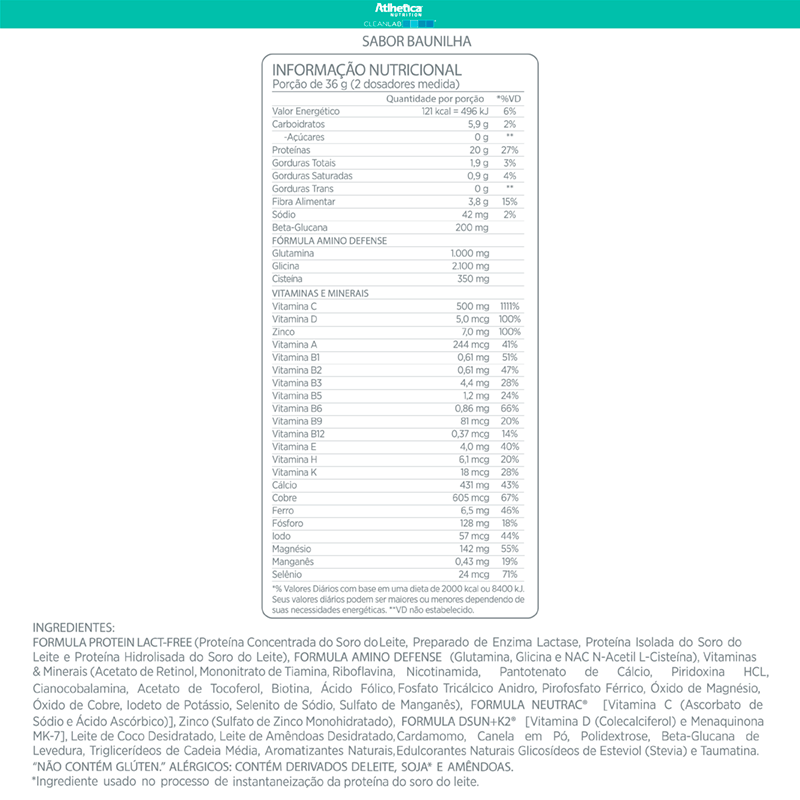 Informações nutricionais