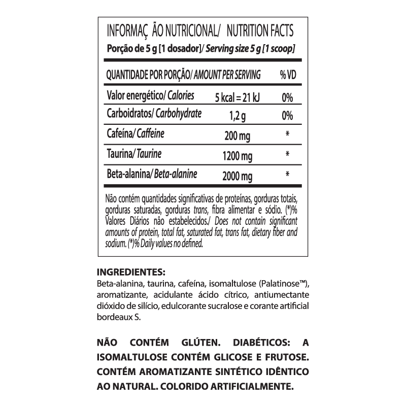 Informações nutricionais