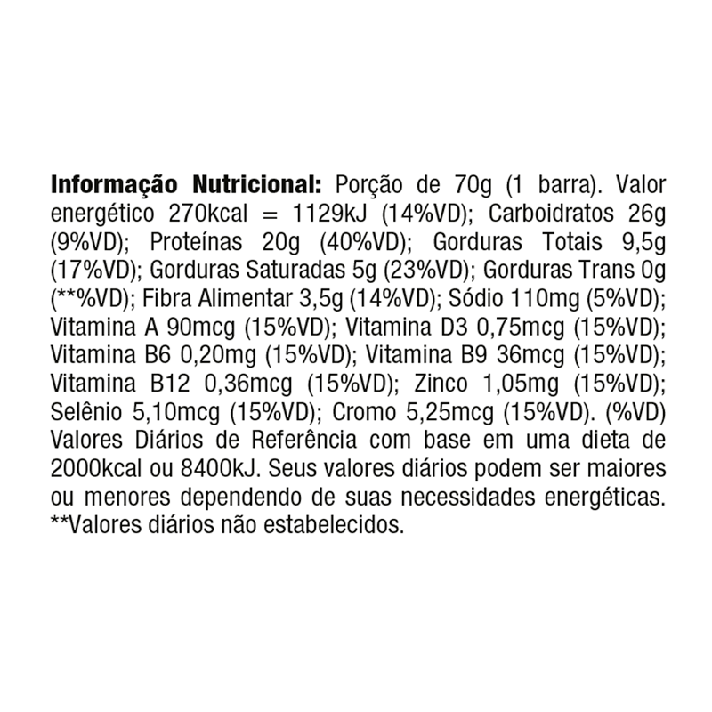 Informações nutricionais