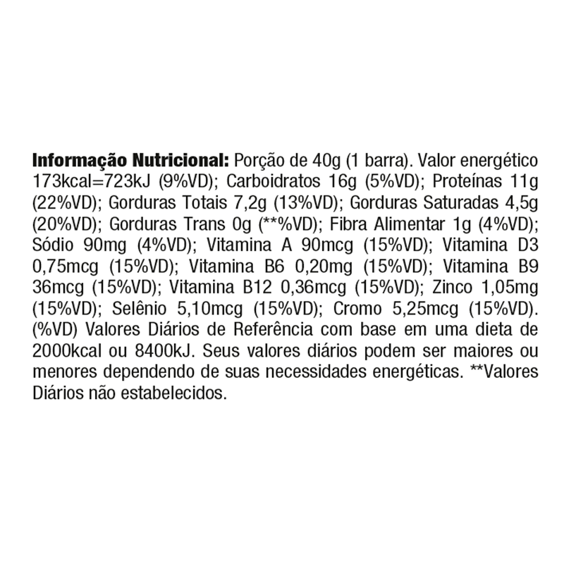 Informações nutricionais