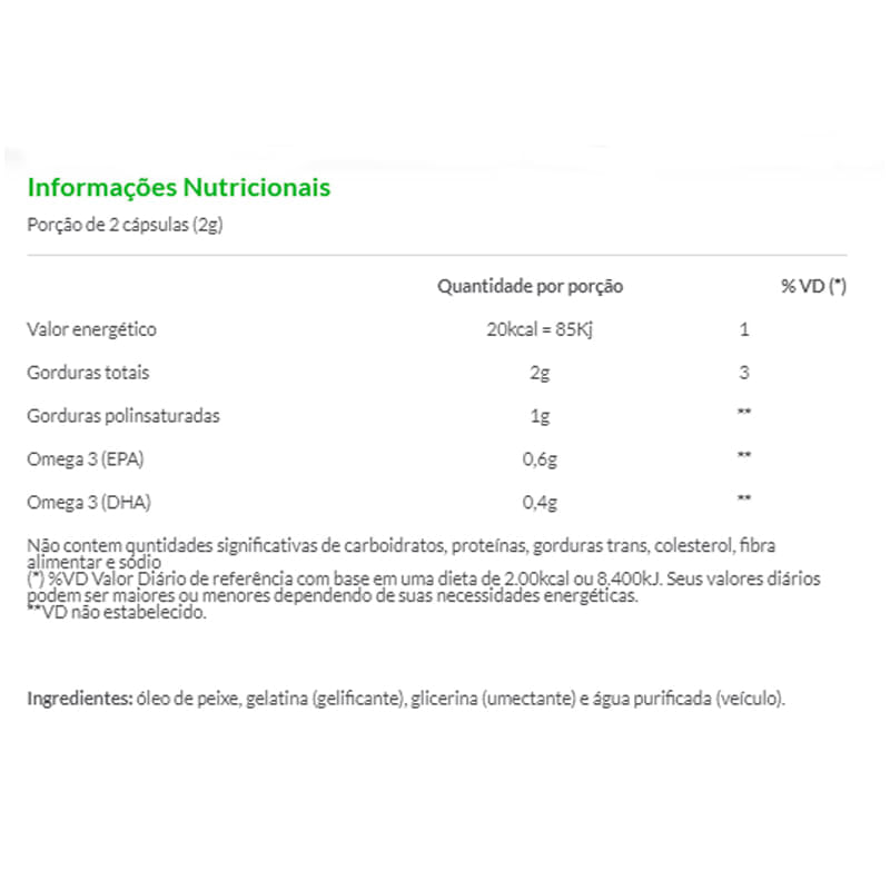 Informações nutricionais