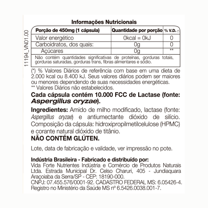 Informações nutricionais