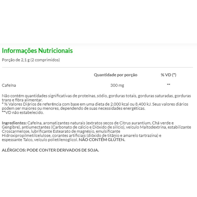 Informações nutricionais