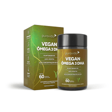 Vegan Ômega 3 DHA Puravida 500mg 60cáps