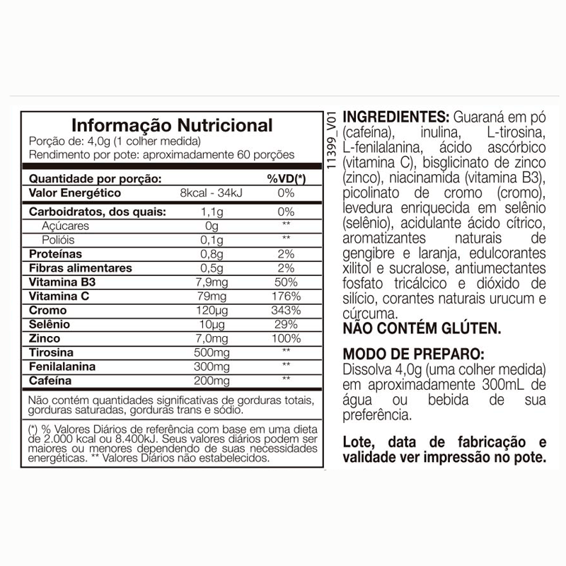 Informações nutricionais