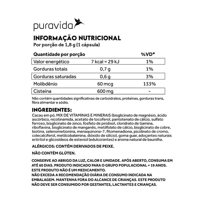 Informações nutricionais