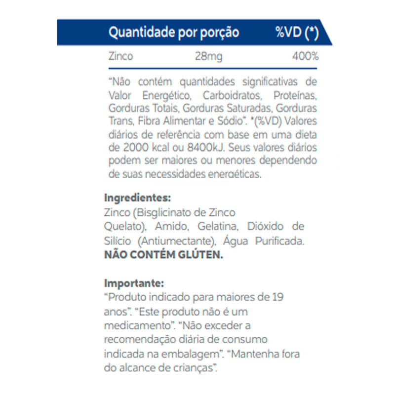 Informações nutricionais