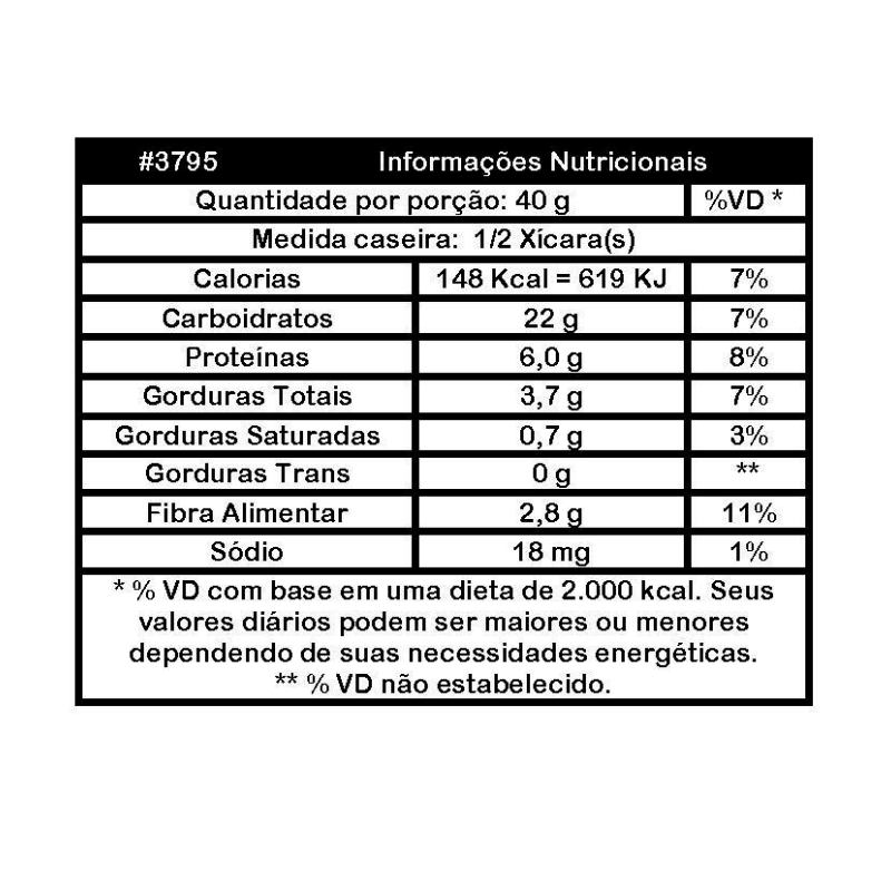 Informações nutricionais