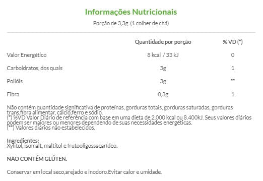 Informações nutricionais