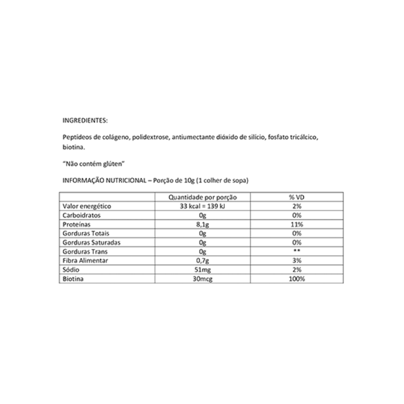 Informações nutricionais