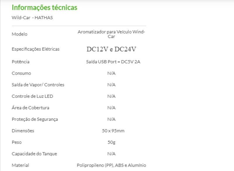 Informações nutricionais