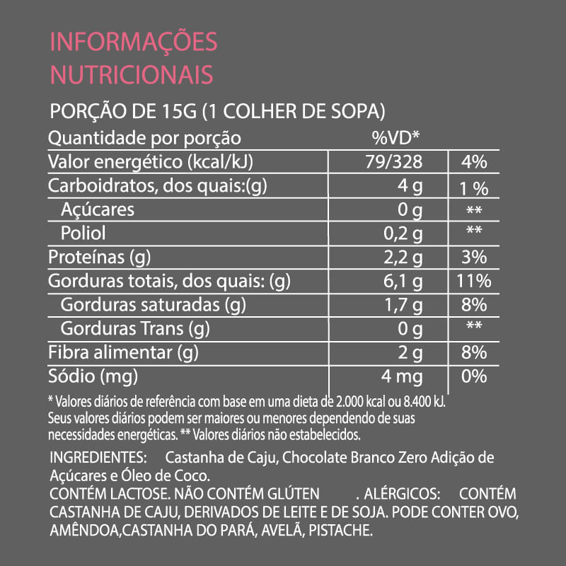 Informações nutricionais