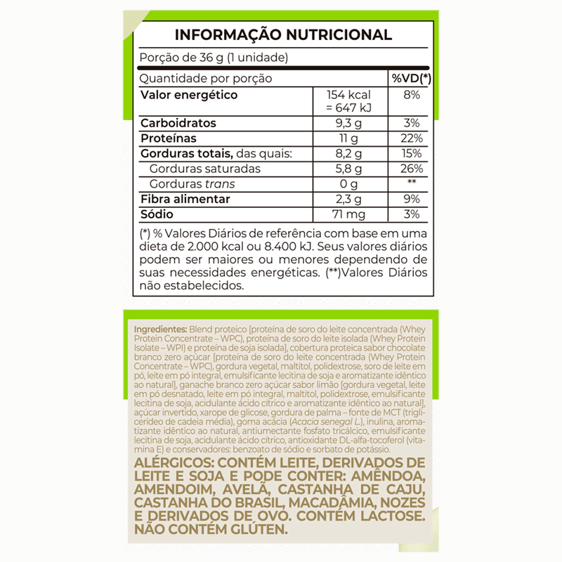 Informações nutricionais