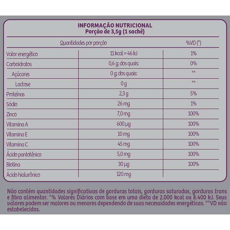 Informações nutricionais