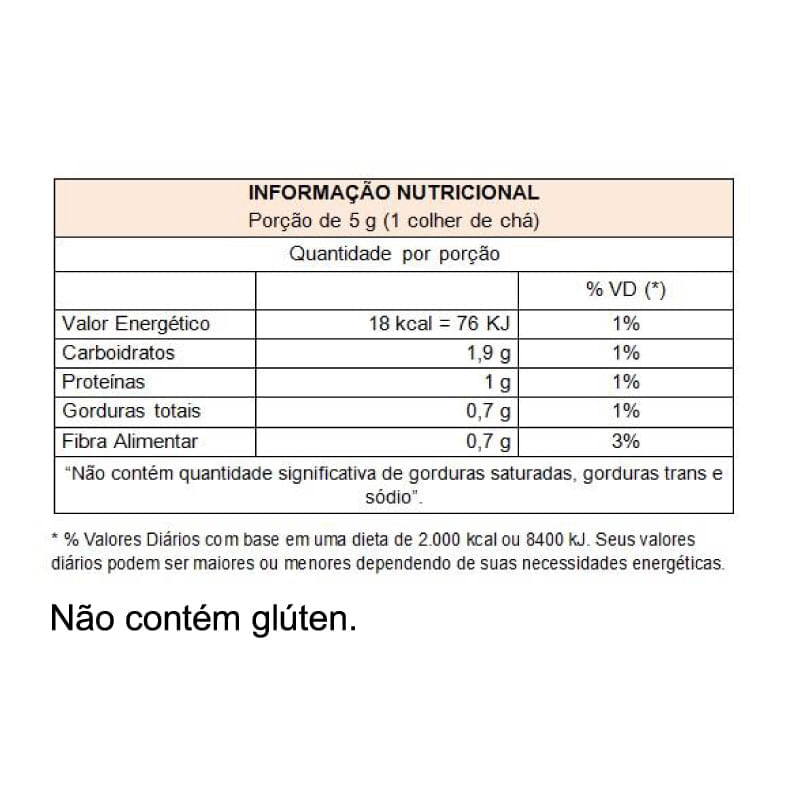 Informações nutricionais