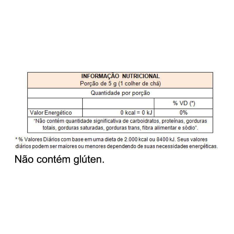 Informações nutricionais