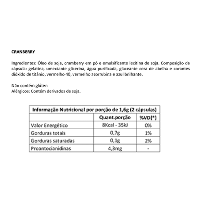 Informações nutricionais