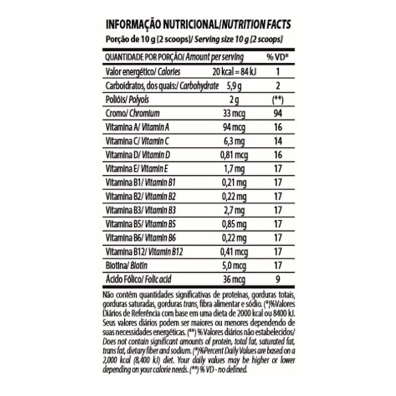 Informações nutricionais