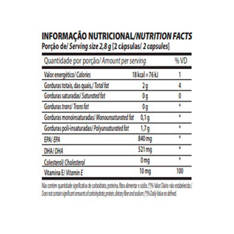 Informações nutricionais