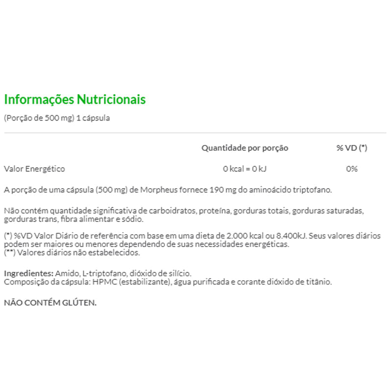 Informações nutricionais