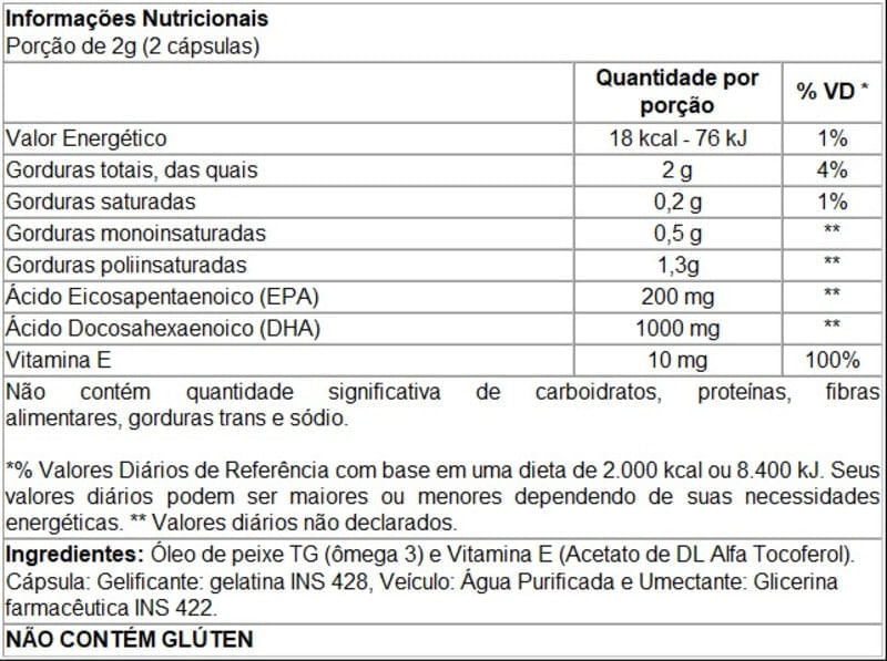 Informações nutricionais