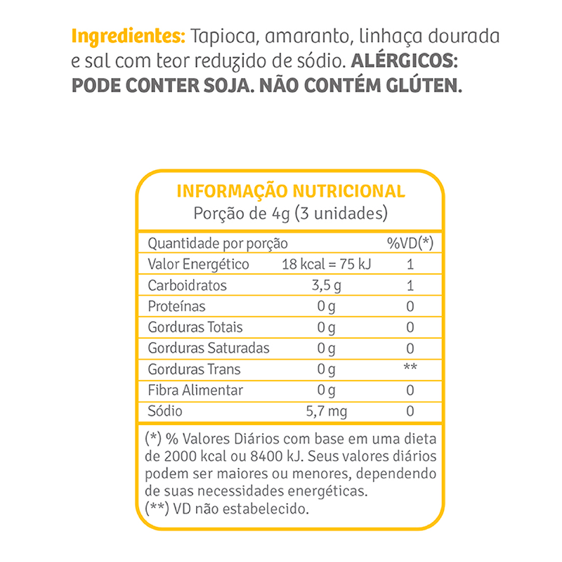 Informações nutricionais