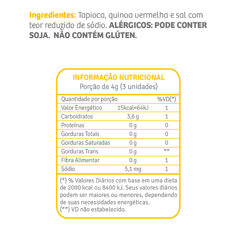 Informações nutricionais