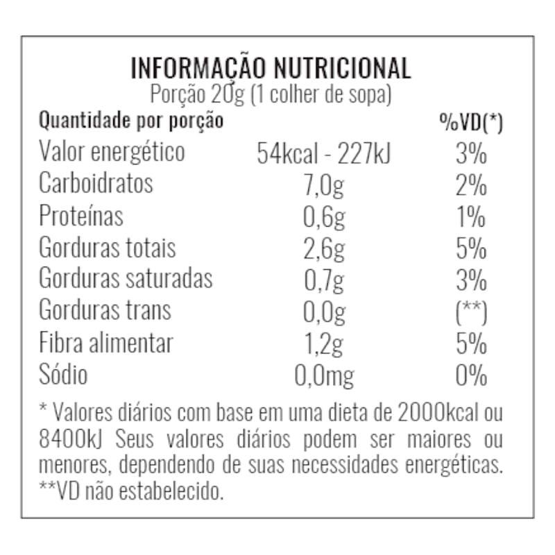 Informações nutricionais