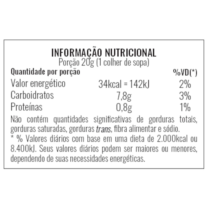 Informações nutricionais