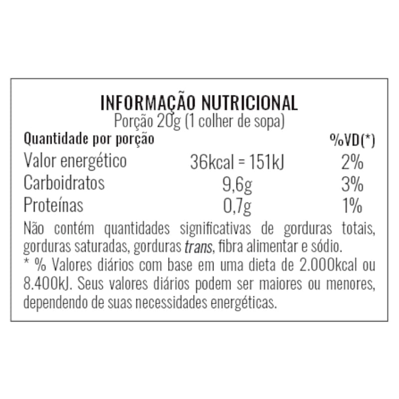 Informações nutricionais