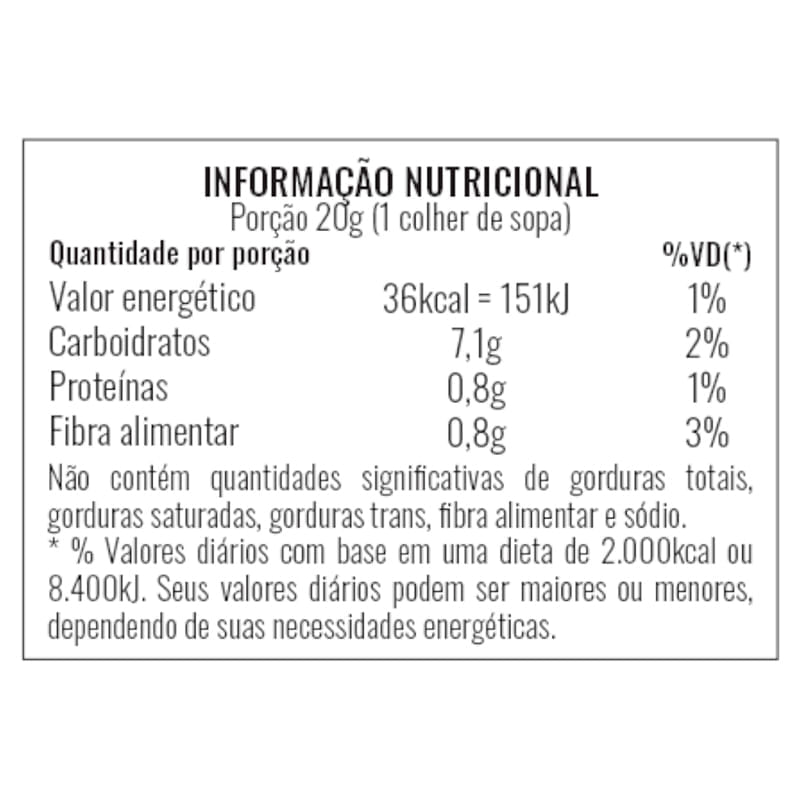 Informações nutricionais