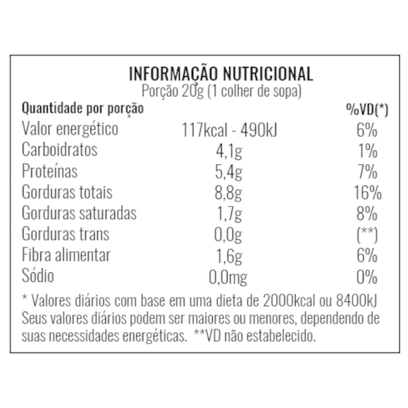 Informações nutricionais