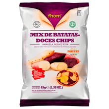 Chips Mix de Batatas Doces Amarela, Rosa e Roxa Fhom 45g