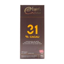 Tablete Chocolate 31% Cacau ao Leite 80g - Espírito Cacau