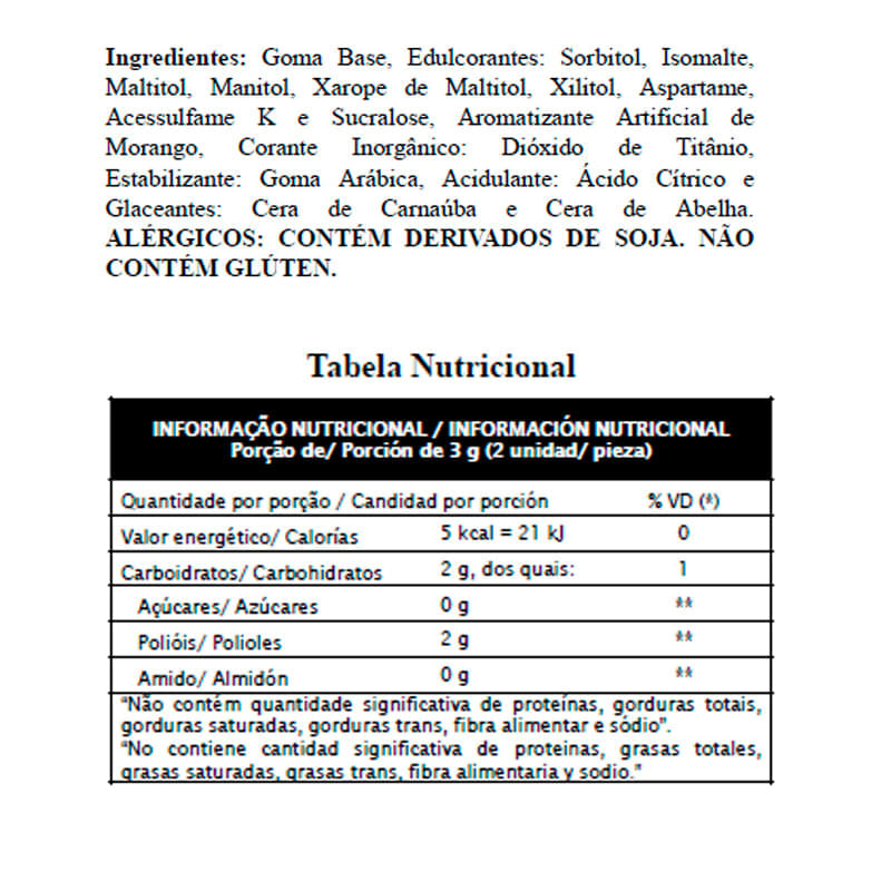 Informações nutricionais