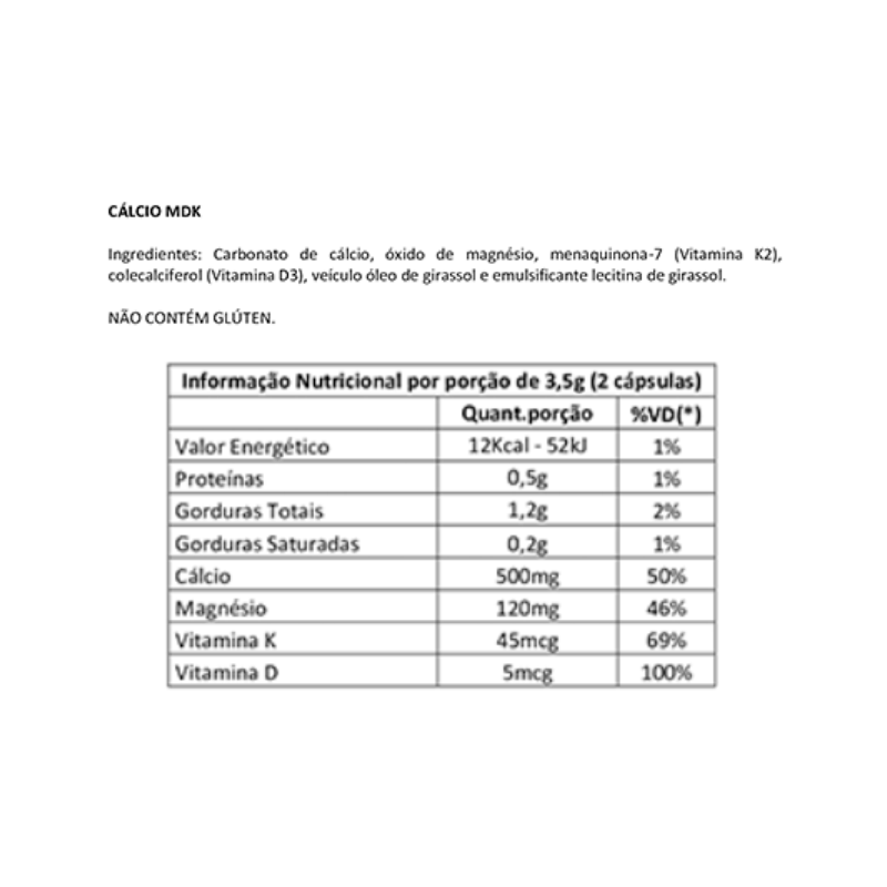 Informações nutricionais