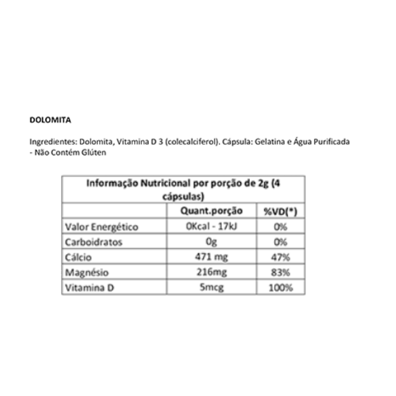 Informações nutricionais