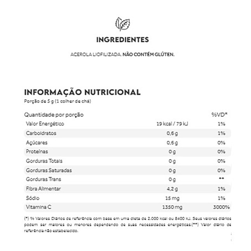 Informações nutricionais