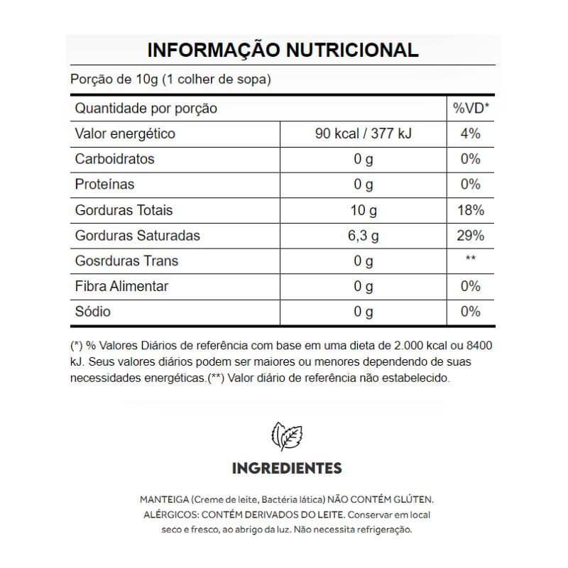 Informações nutricionais